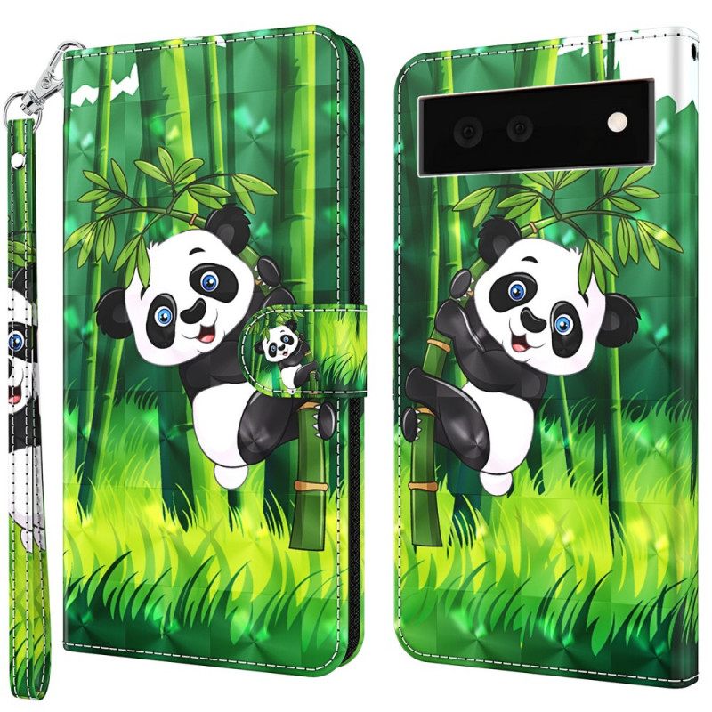 Κάλυμμα Google Pixel 6A με κορδονι Strappy Panda