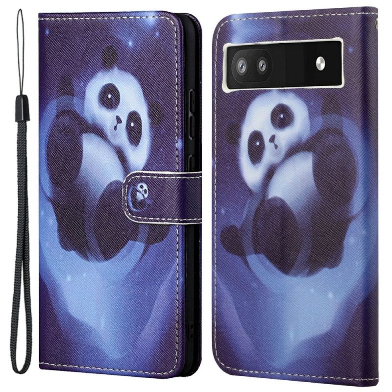 Κάλυμμα Google Pixel 6A με κορδονι Strappy Space Panda