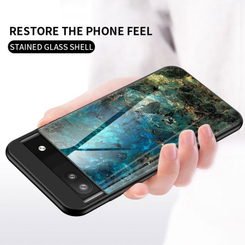 Θήκη Google Pixel 6A Μάρμαρο Tempered Glass