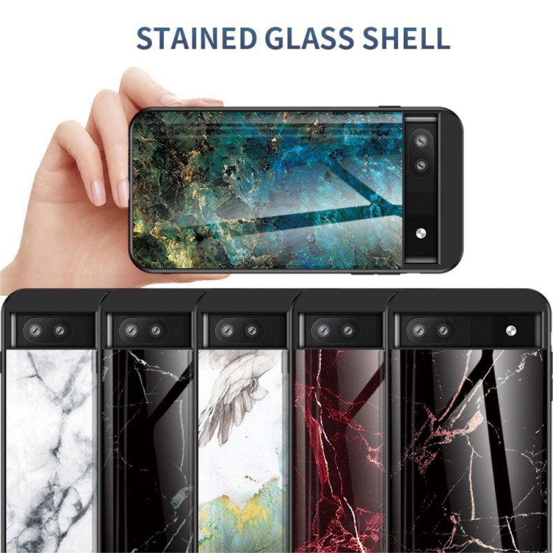 Θήκη Google Pixel 6A Μάρμαρο Tempered Glass