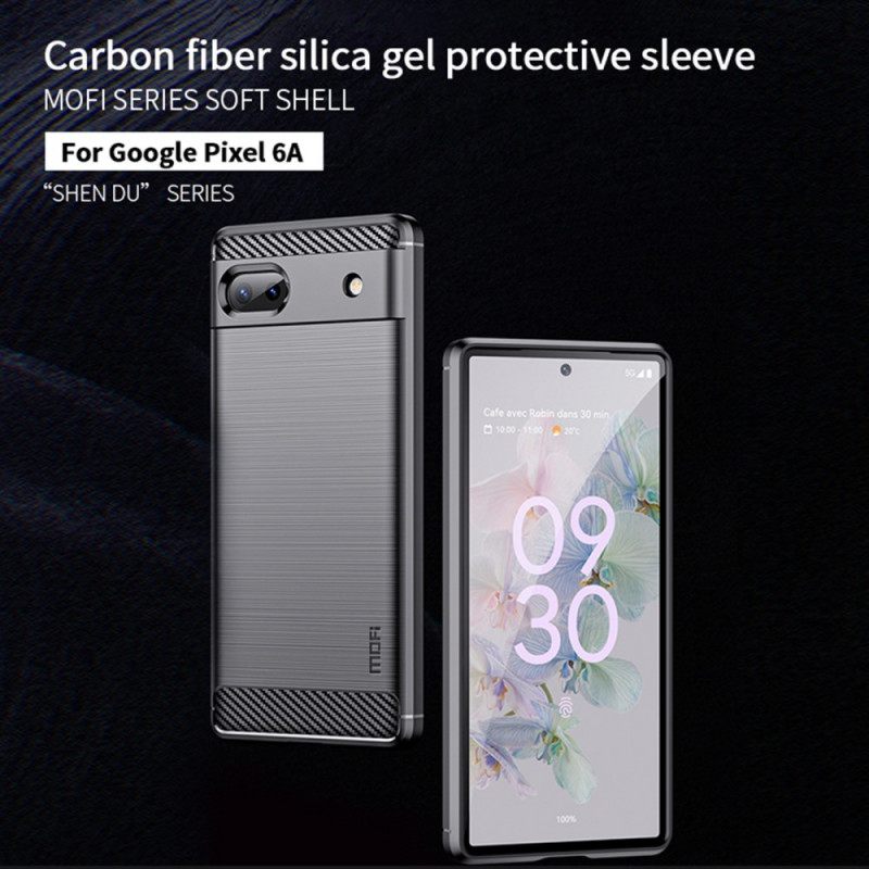 Θήκη Google Pixel 6A Mofi Brushed Carbon Fiber