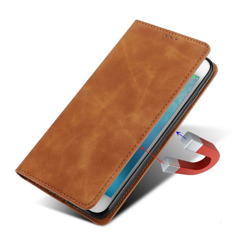 θηκη κινητου OnePlus Nord N100 Θήκη Flip Εφέ Silky Touch Leather