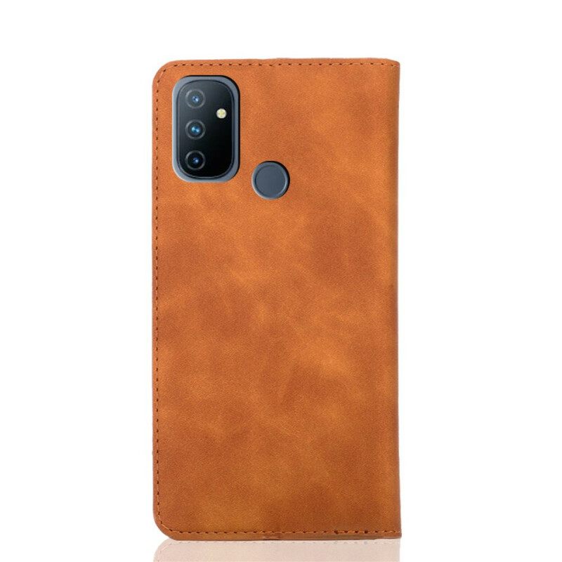 θηκη κινητου OnePlus Nord N100 Θήκη Flip Εφέ Silky Touch Leather