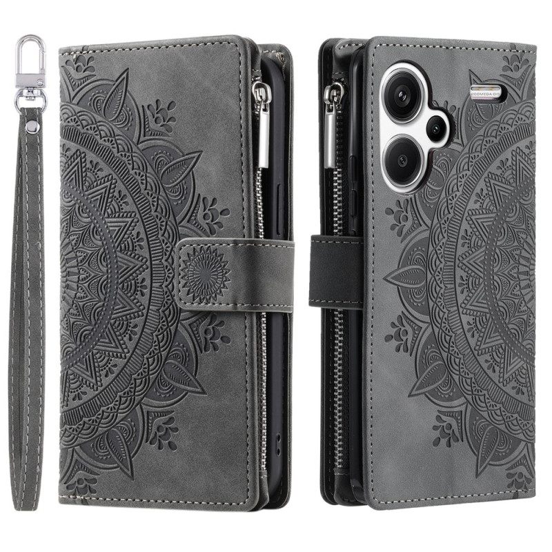 Δερματινη Θηκη Xiaomi Redmi Note 13 Pro Plus 5g Πορτοφόλι Mandala Strap