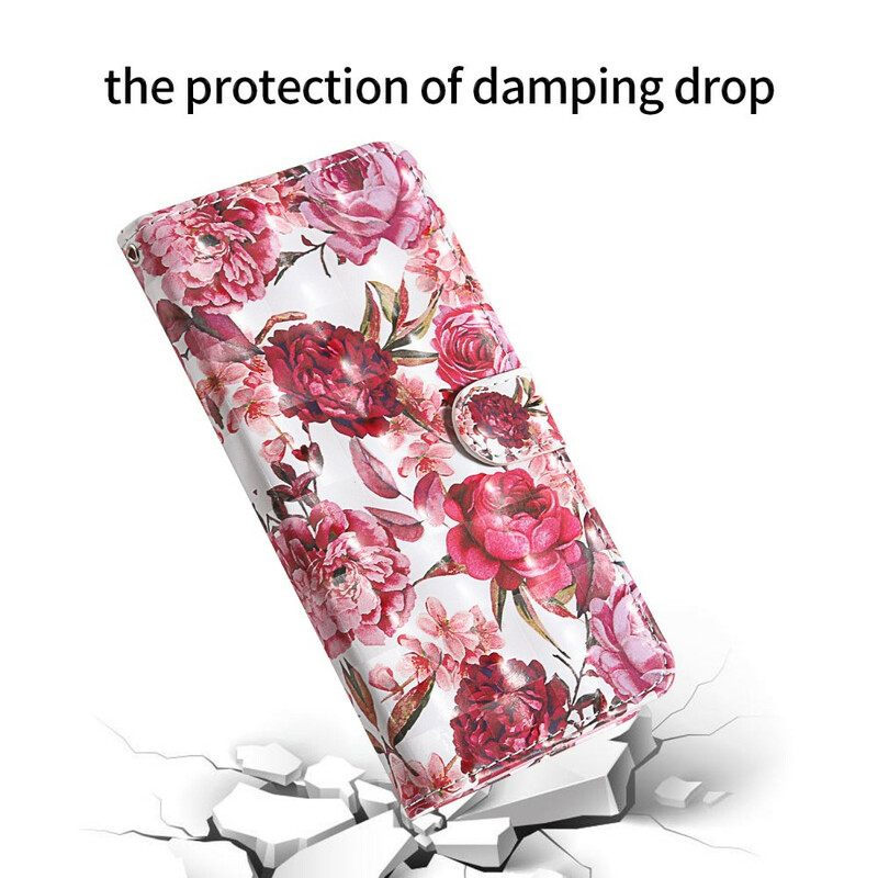 δερματινη θηκη Samsung Galaxy S20 FE Light Spot Roses Με Κορδόνι