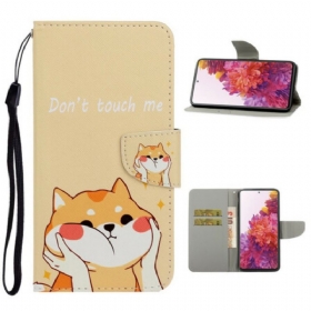 Κάλυμμα Samsung Galaxy S20 FE με κορδονι Cat Don't Touch Me With Strap