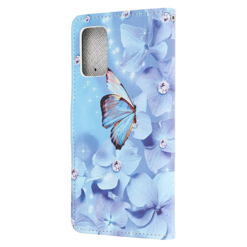 Κάλυμμα Samsung Galaxy S20 FE με κορδονι Strappy Diamond Butterflies