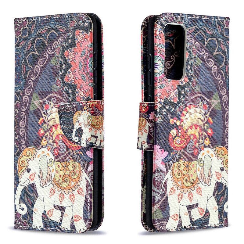 Θήκη Flip Samsung Galaxy S20 FE Ethnic Elephants Mandala