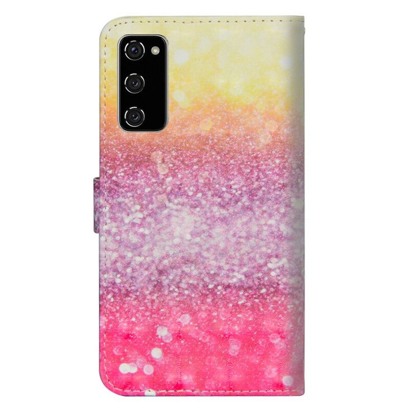 Θήκη Flip Samsung Galaxy S20 FE Magenta Glitter Gradient