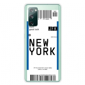Θήκη Samsung Galaxy S20 FE Κάρτα Επιβίβασης Στη Νέα Υόρκη
