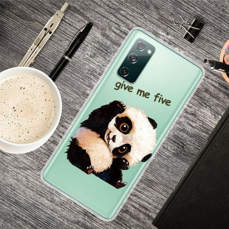 Θήκη Samsung Galaxy S20 FE Χωρίς Ραφή Panda Give Me Five