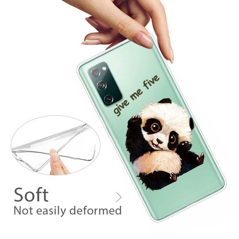 Θήκη Samsung Galaxy S20 FE Χωρίς Ραφή Panda Give Me Five