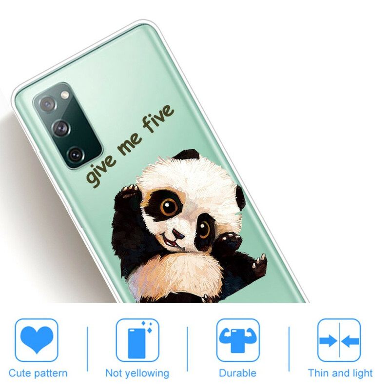 Θήκη Samsung Galaxy S20 FE Χωρίς Ραφή Panda Give Me Five