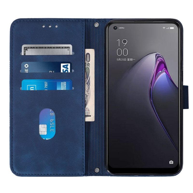 δερματινη θηκη Oppo Reno 8 Pro Τρίγωνα Με Ιμάντα Ώμου