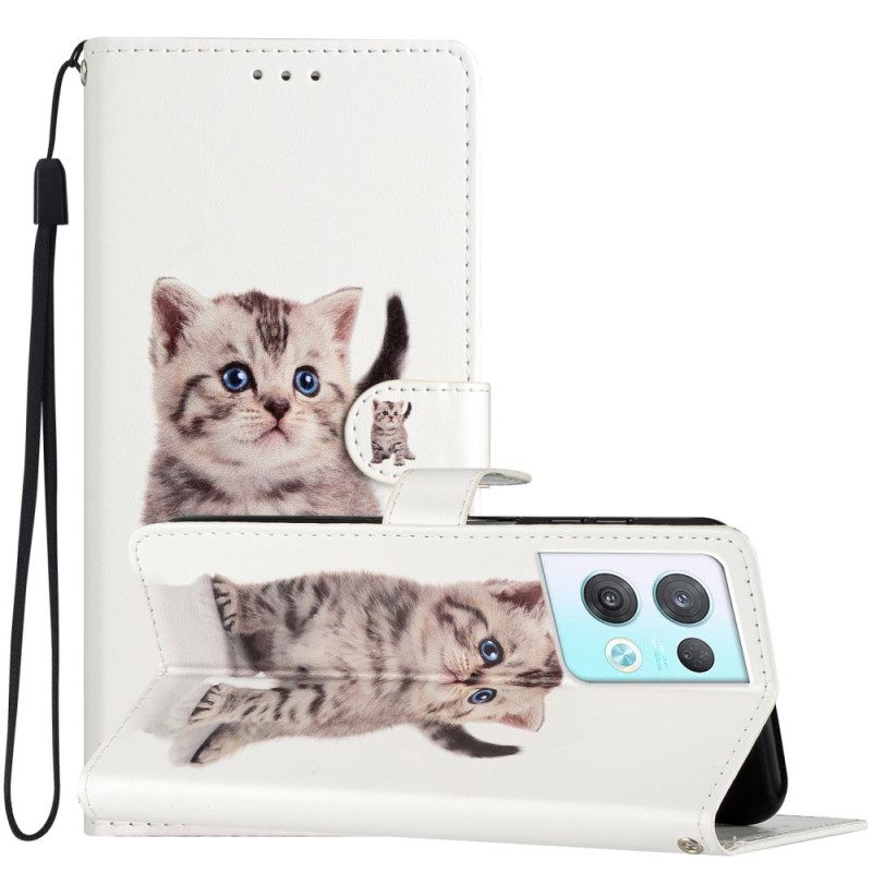 Κάλυμμα Oppo Reno 8 Pro με κορδονι Strappy Kitten