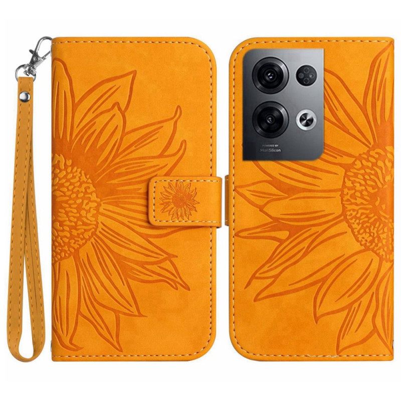 Κάλυμμα Oppo Reno 8 Pro με κορδονι Strappy Sunflower