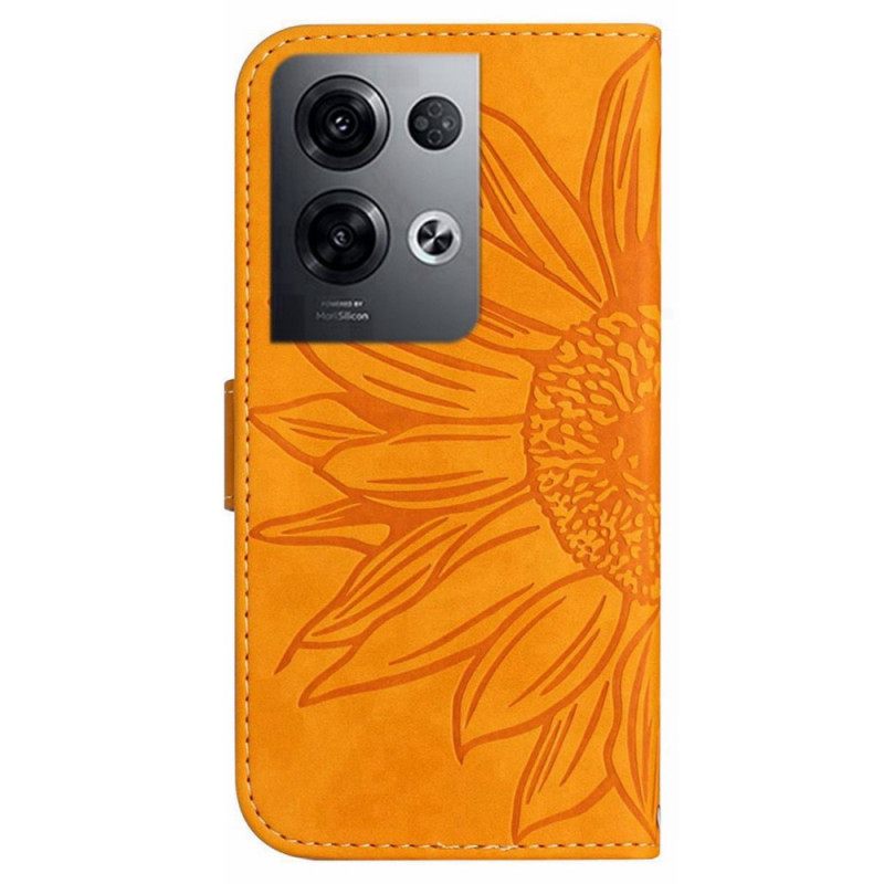 Κάλυμμα Oppo Reno 8 Pro με κορδονι Strappy Sunflower