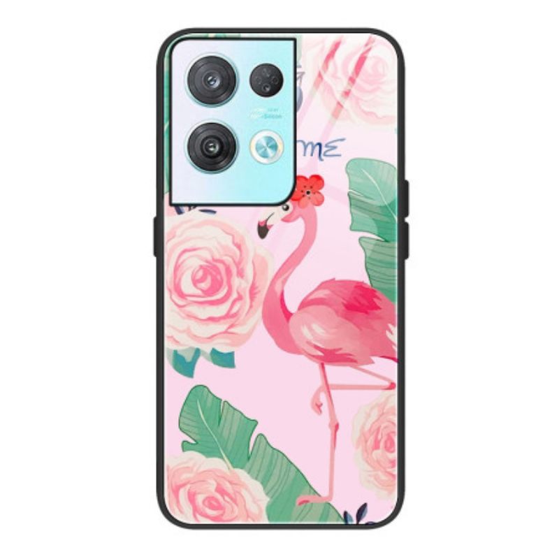 Θήκη Oppo Reno 8 Pro Flamingo Tempered Glass