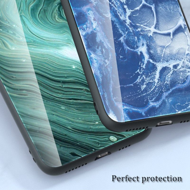 Θήκη Oppo Reno 8 Pro Χρώματα Μαρμάρου Σκληρυμένο Γυαλί