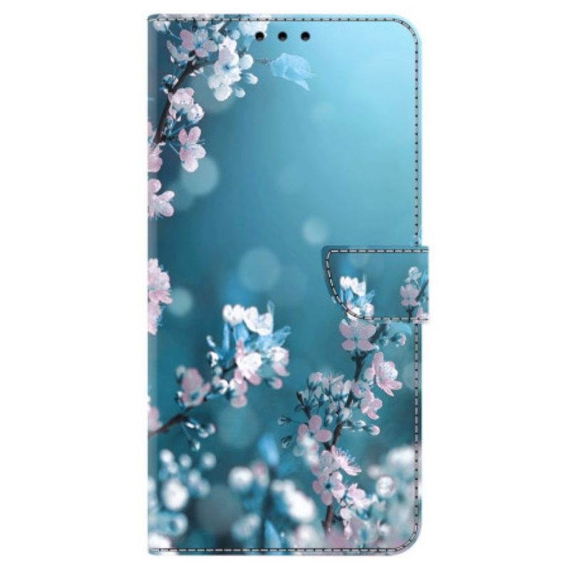 Δερματινη Θηκη Oppo A98 5g Plum Blossoms Σιλικόνης