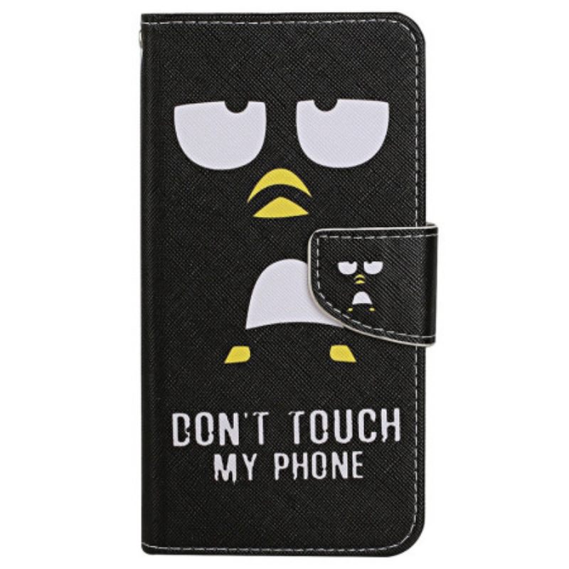 Κάλυμμα iPhone 15 με κορδονι Penguin Don't Touch My Phone Lanyard