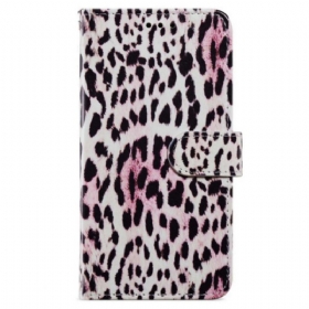 Κάλυμμα iPhone 15 με κορδονι Σχέδιο Leopard Skin With Strap