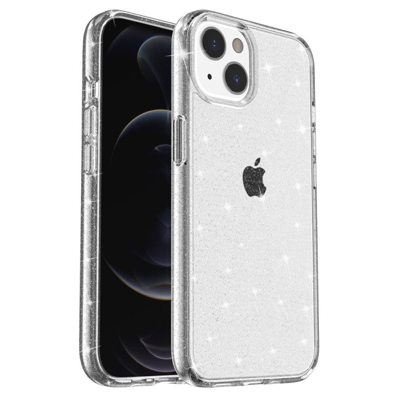 θηκη κινητου iPhone 15 Διαφανές Γκλίτερ