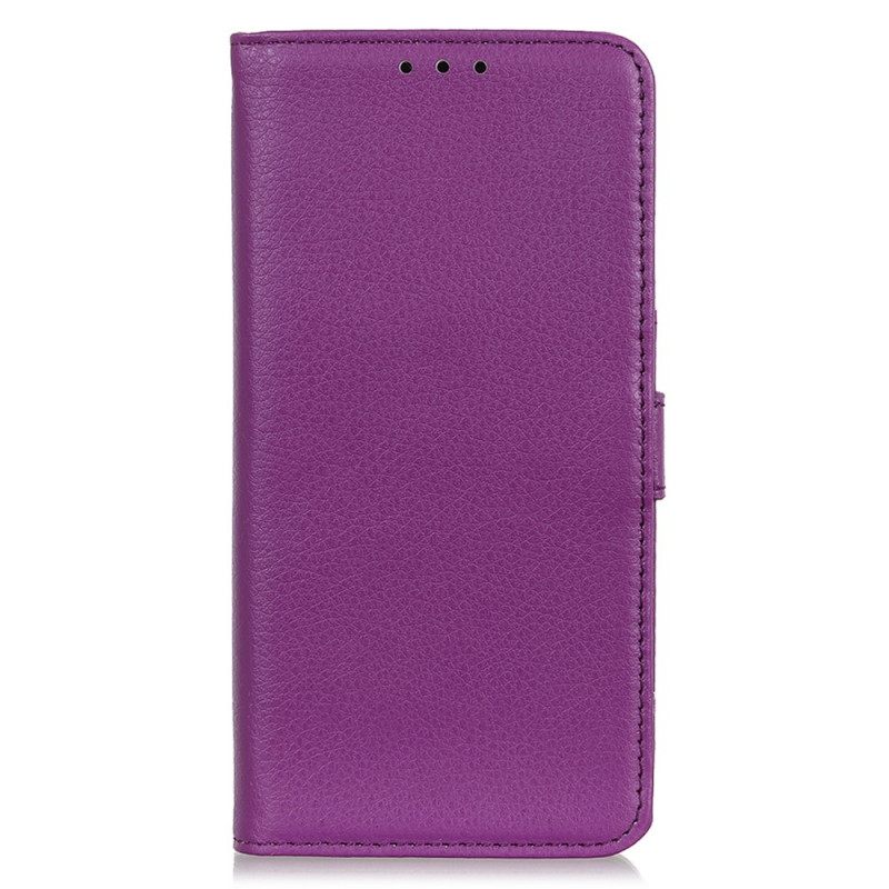 Θήκη Flip Samsung Galaxy A03 Premium Faux Leather Lychee