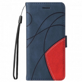 Κάλυμμα Motorola Edge 20 Lite Δίχρωμο Signature Faux Leather