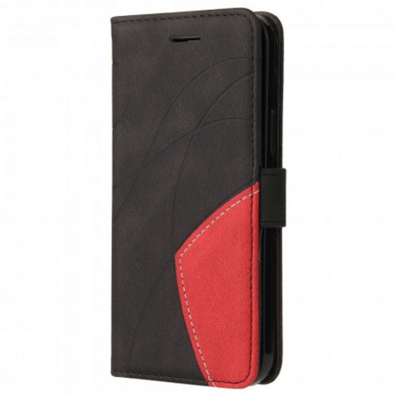 Κάλυμμα Motorola Edge 20 Lite Δίχρωμο Signature Faux Leather