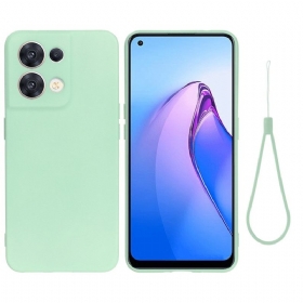 θηκη κινητου Oppo Reno 8 με κορδονι Strappy Liquid Silicone