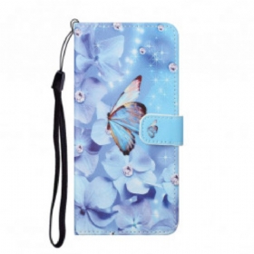 Θήκη Flip Samsung Galaxy A32 με κορδονι Strappy Diamond Butterflies