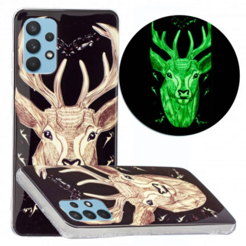 θηκη κινητου Samsung Galaxy A32 Fluorescent Majestic Deer