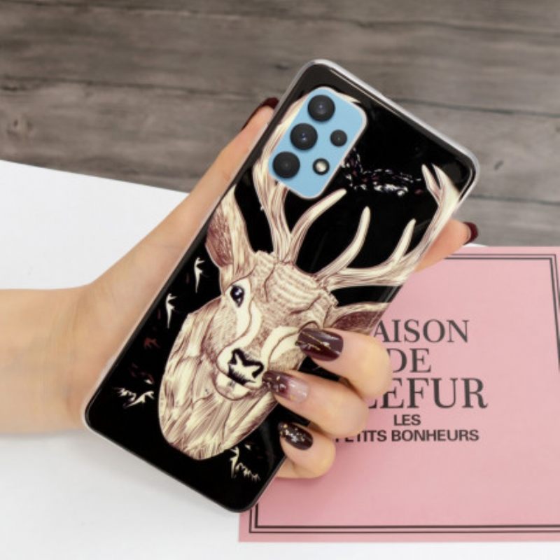 θηκη κινητου Samsung Galaxy A32 Fluorescent Majestic Deer