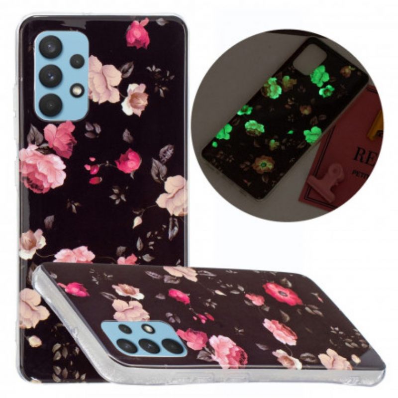 Θήκη Samsung Galaxy A32 Σειρά Fluorescent Floral