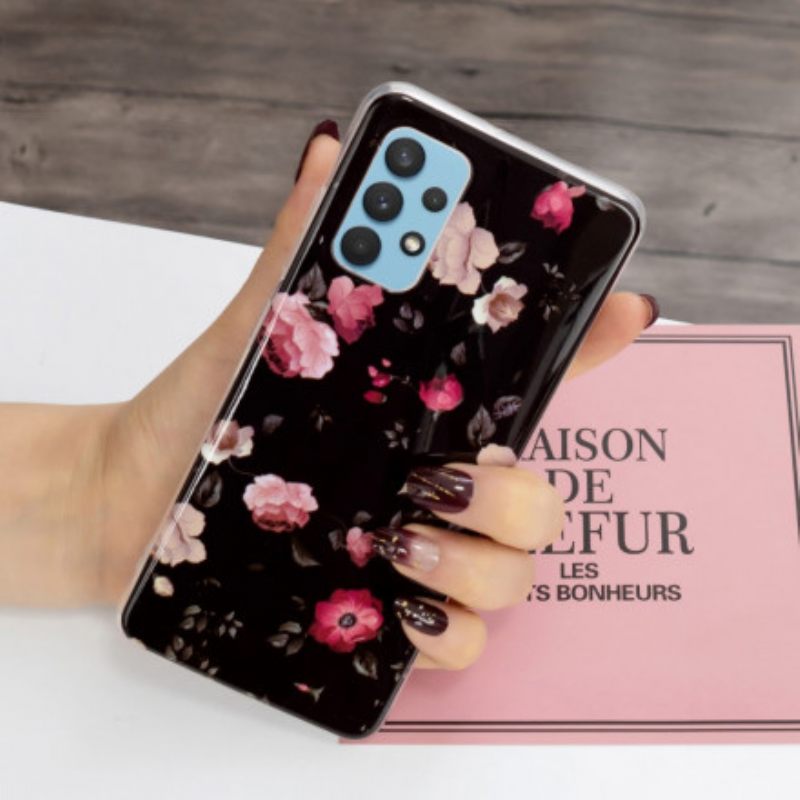 Θήκη Samsung Galaxy A32 Σειρά Fluorescent Floral