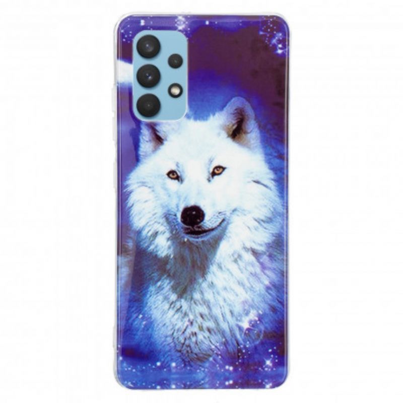 Θήκη Samsung Galaxy A32 Σειρά Fluorescent Wolf