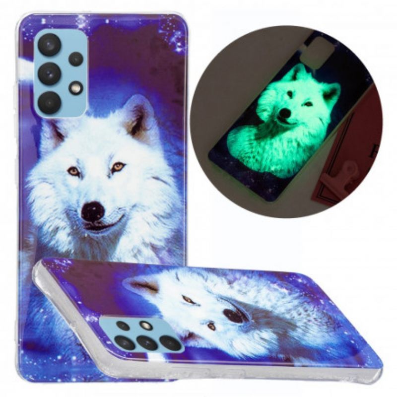 Θήκη Samsung Galaxy A32 Σειρά Fluorescent Wolf