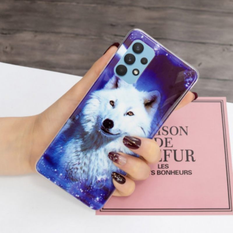 Θήκη Samsung Galaxy A32 Σειρά Fluorescent Wolf