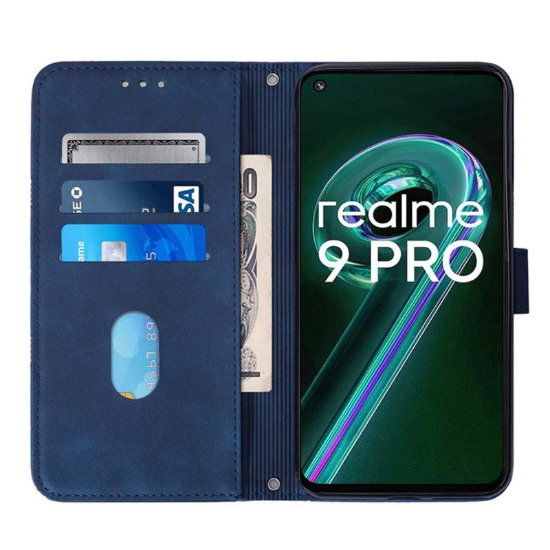 Κάλυμμα Realme 9 Pro 5G Εφέ Δέρματος Πυραμίδας