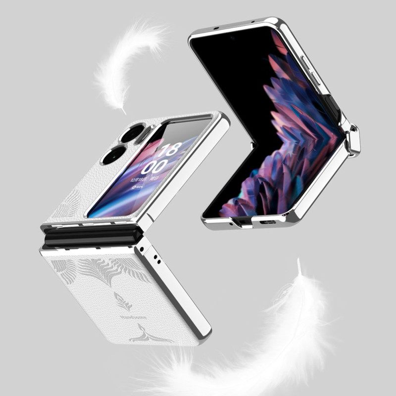 Θήκη Oppo Find N2 Flip Θήκη Flip Δερμάτινο Στυλ Lychee