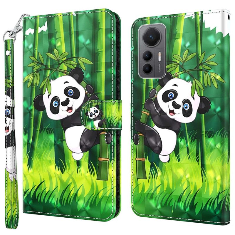 Κάλυμμα Xiaomi 12 Lite με κορδονι Bamboo Panda Με Κορδόνι