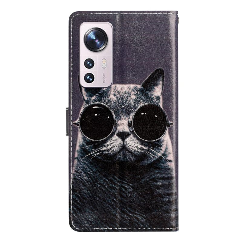 Κάλυμμα Xiaomi 12 Lite με κορδονι Γυαλιά Cat Strappy