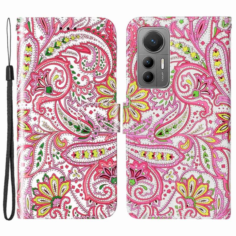 Κάλυμμα Xiaomi 12 Lite με κορδονι Strappy Paisley Pattern