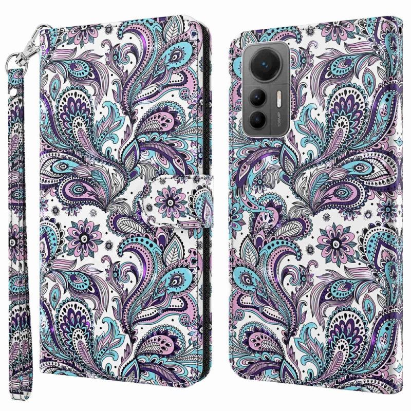 Κάλυμμα Xiaomi 12 Lite με κορδονι Strappy Paisley Pattern