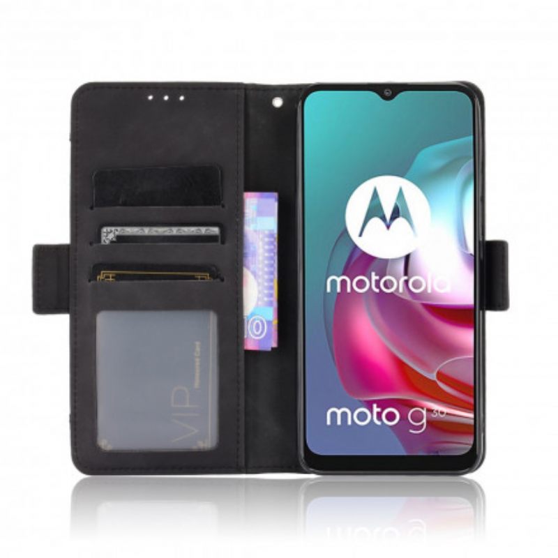 δερματινη θηκη Moto G30 / G10 Κατηγορία Premier Πολλαπλών Καρτών