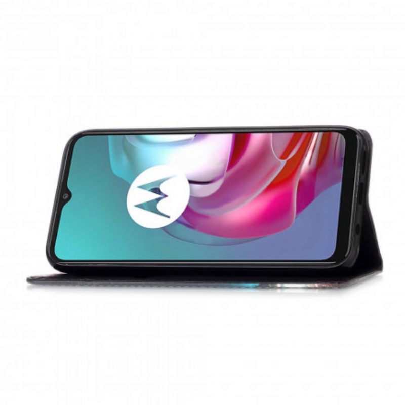 δερματινη θηκη Moto G30 / G10 Χρυσά Τριαντάφυλλα