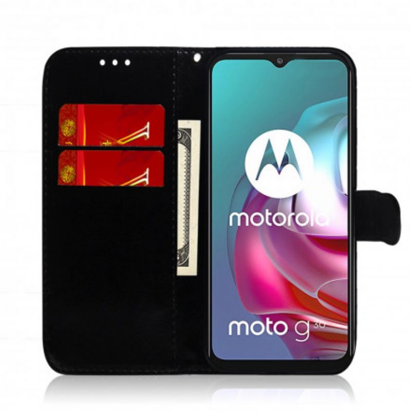 Κάλυμμα Moto G30 / G10 Κάλυμμα Καθρέφτη Από Συνθετικό Δέρμα