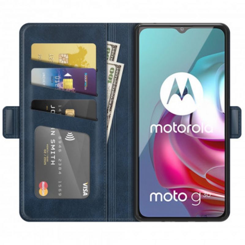 Κάλυμμα Moto G30 / G10 Θήκη Flip Διπλό Πτερύγιο