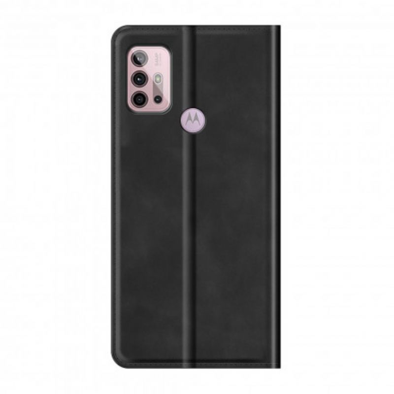 θηκη κινητου Moto G30 / G10 Θήκη Flip Εφέ Silk Soft Leather